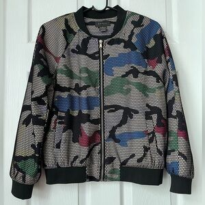 Garcia colorful Camouflage and Net Bomber Jacket size S